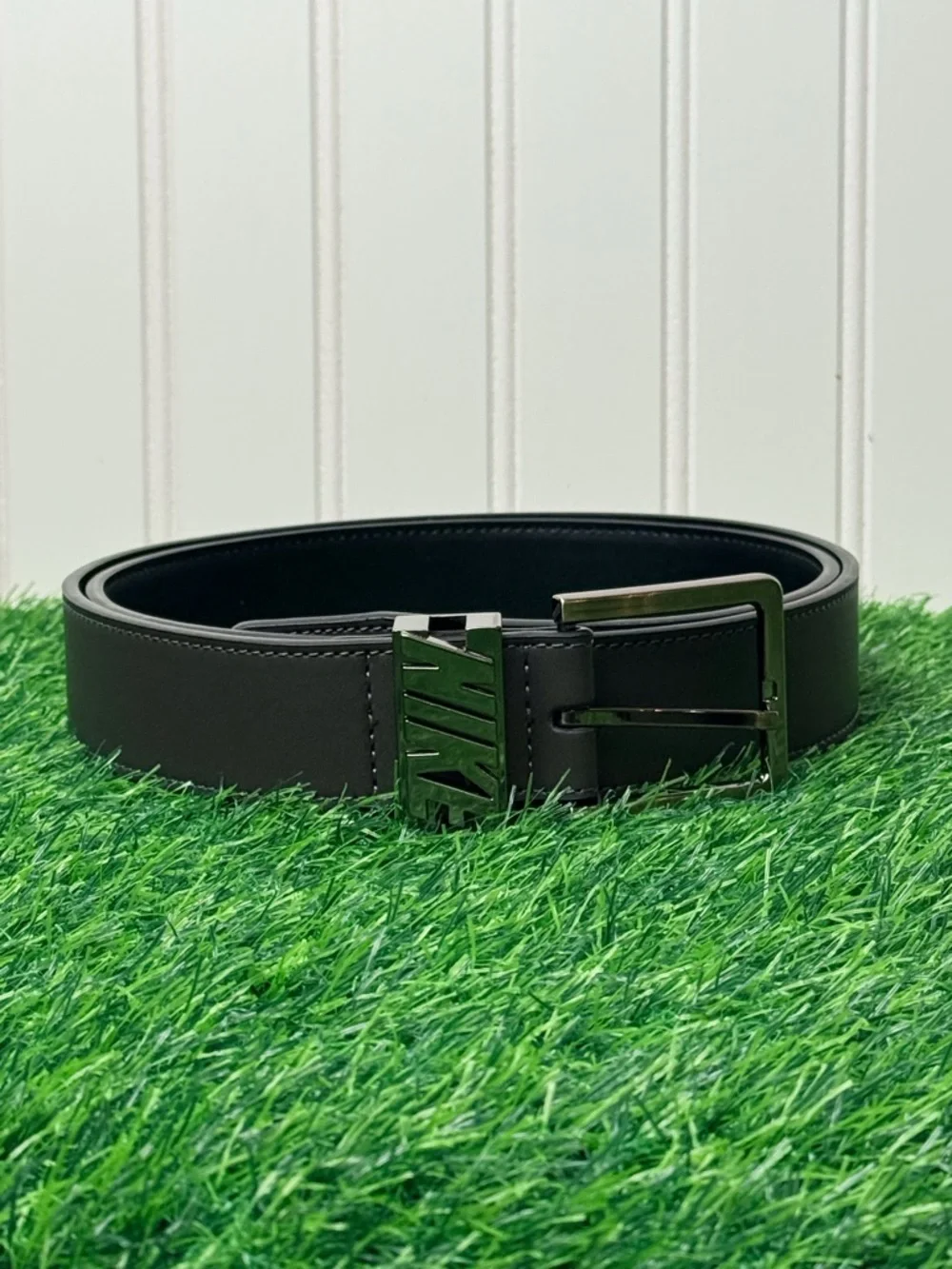 Nike Men’s Belt with Logo Buckle Gray/Silver Size-Large 38-40 NWT